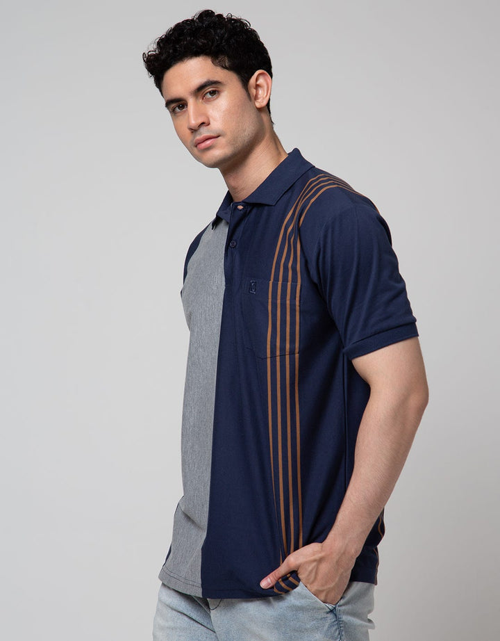 Cole Short Sleeve Polo Shirt Stripe Vertical