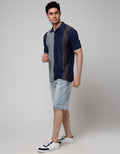 Cole Short Sleeve Polo Shirt Stripe Vertical