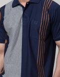 Cole Short Sleeve Polo Shirt Stripe Vertical