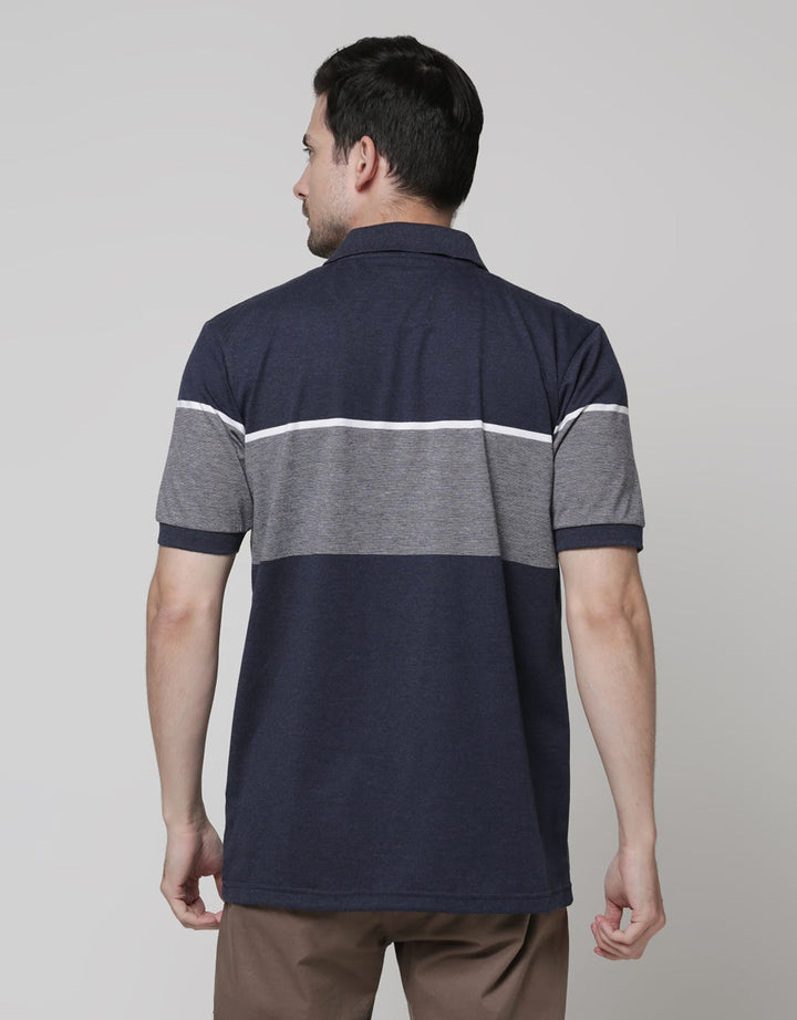 Cole Short Sleeve Polo Shirt Stripe Kombinasi Sleeve