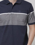 Cole Short Sleeve Polo Shirt Stripe Kombinasi Sleeve