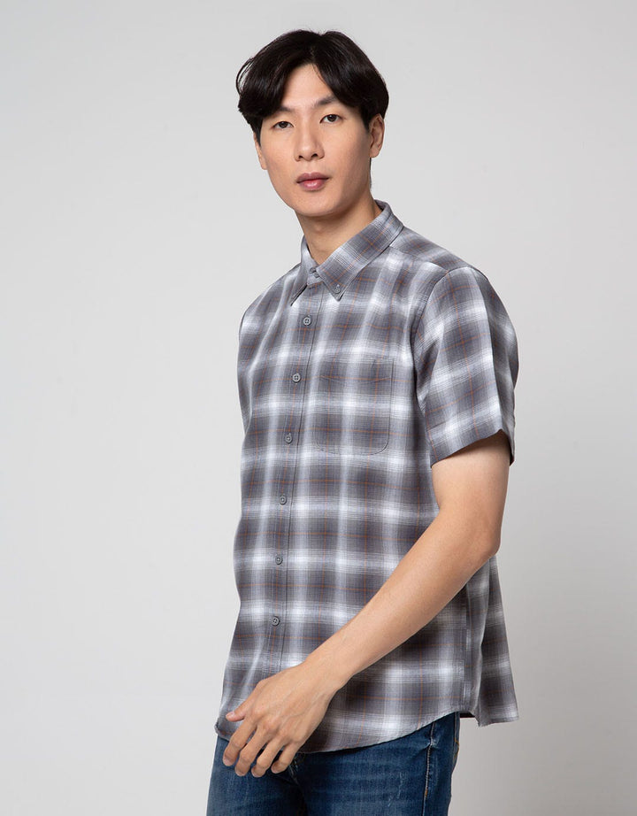 Cole Short Sleeve Shirt Check 1 Pocket