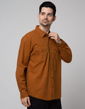 Cole Long Sleeve Shirt 2 Pocket Solid Flanel