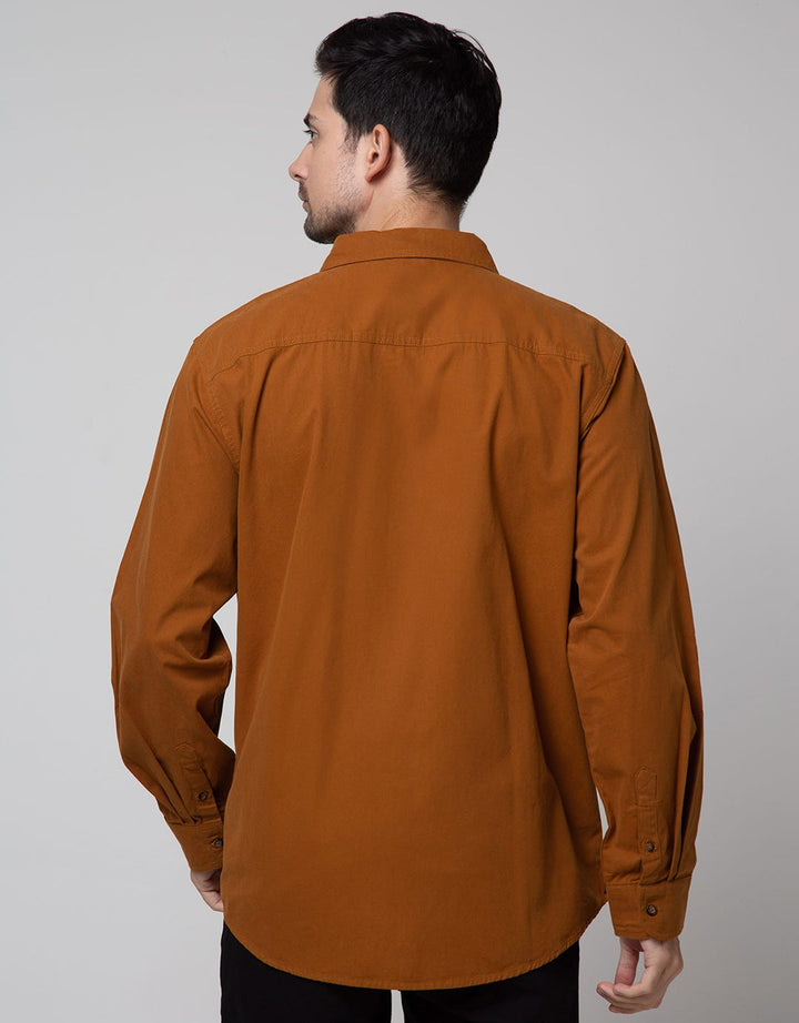 Cole Long Sleeve Shirt 2 Pocket Solid Flanel