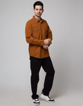 Cole Long Sleeve Shirt 2 Pocket Solid Flanel