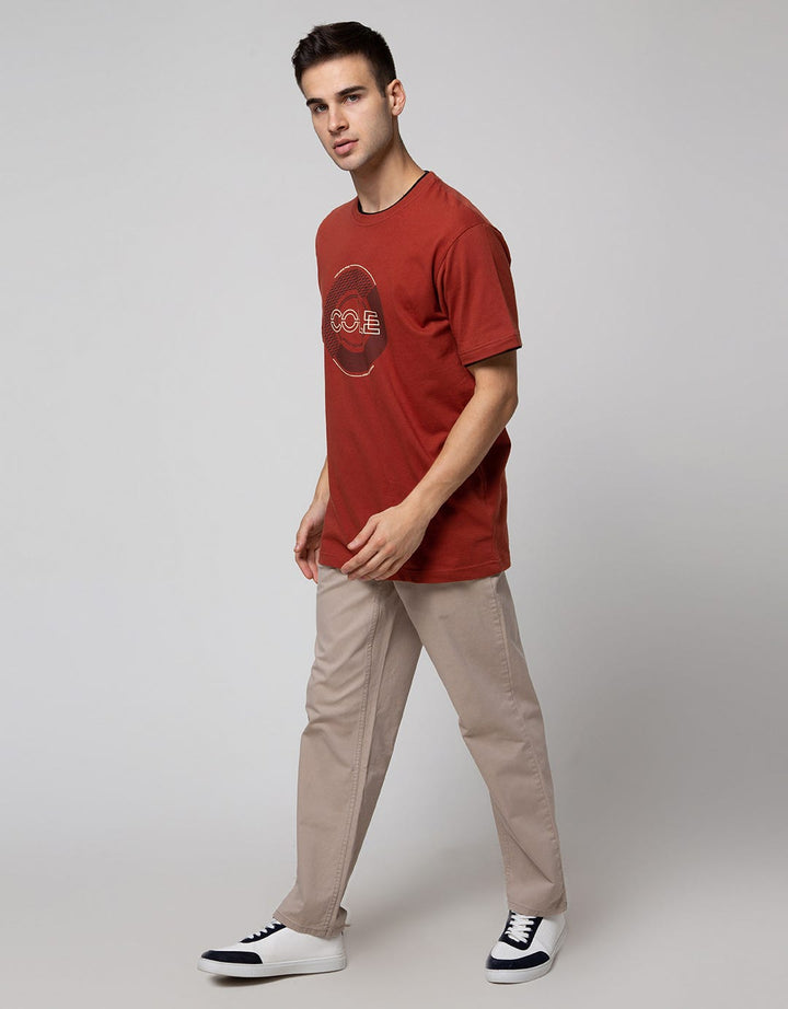 Cole Circle Geo Print Kaos Pria