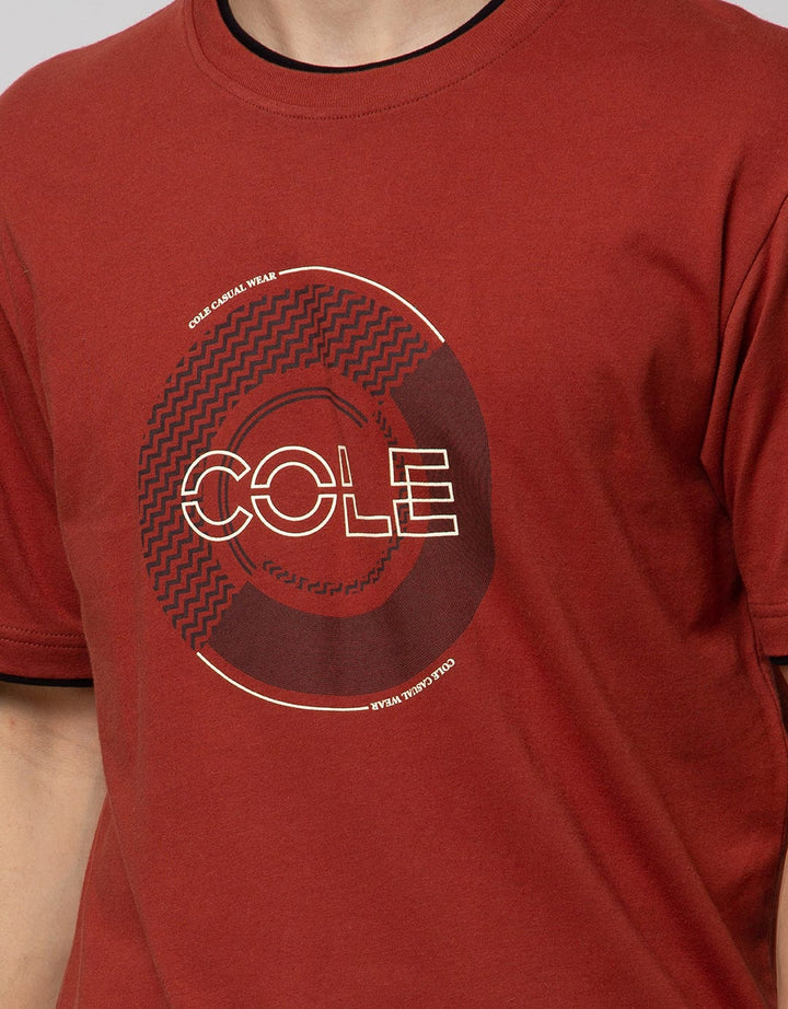 Cole Circle Geo Print Kaos Pria