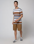 Cole Short Sleeve T-Shirt Stripe Engineering Kombinasi