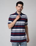 Cole Stripe Engginering Polo Shirt Pria