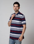 Cole Stripe Engginering Polo Shirt Pria