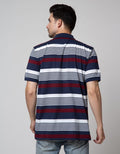Cole Stripe Engginering Polo Shirt Pria