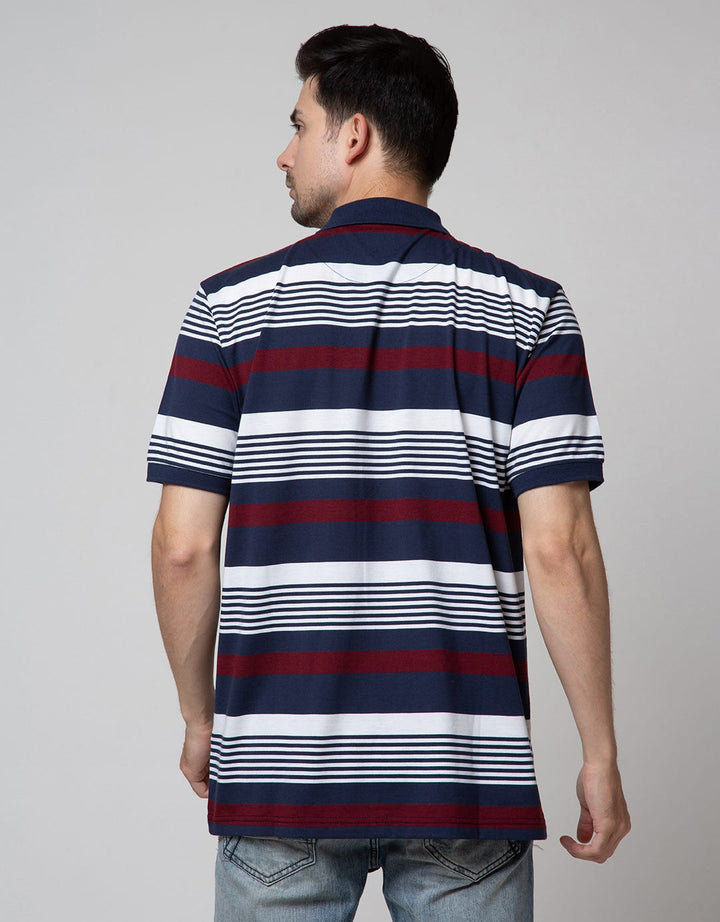 Cole Stripe Engginering Polo Shirt Pria