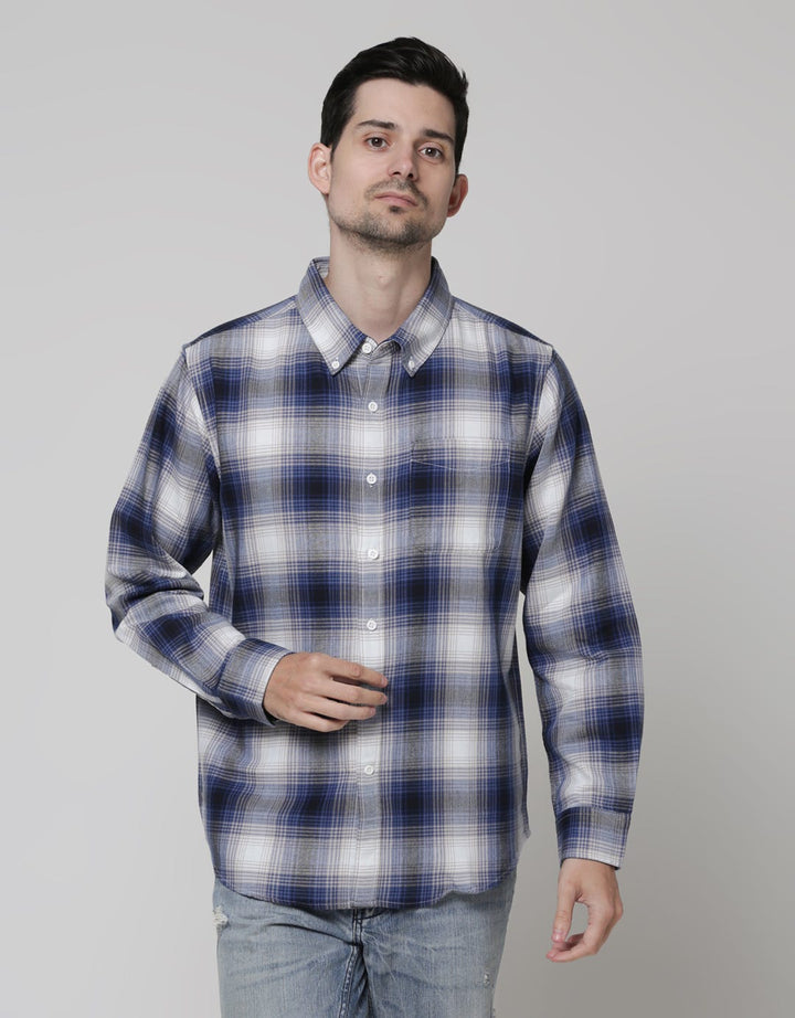 Cole Long Sleeve Shirt Med Check 1 Pocket