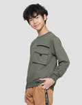 Nevada Non Hoodie Cut N Sew W Pocket Sweater Anak Laki-Laki