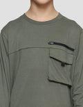 Nevada Non Hoodie Cut N Sew W Pocket Sweater Anak Laki-Laki