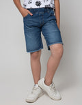 Nevada Denim Shorts Rubber Destroy Unfinish Crop Loosefit