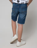 Nevada Denim Shorts Rubber Destroy Unfinish Crop Loosefit