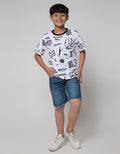 Nevada Denim Shorts Rubber Destroy Unfinish Crop Loosefit