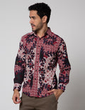 Arjuna Weda Kemeja Batik Daun Jalar Pria