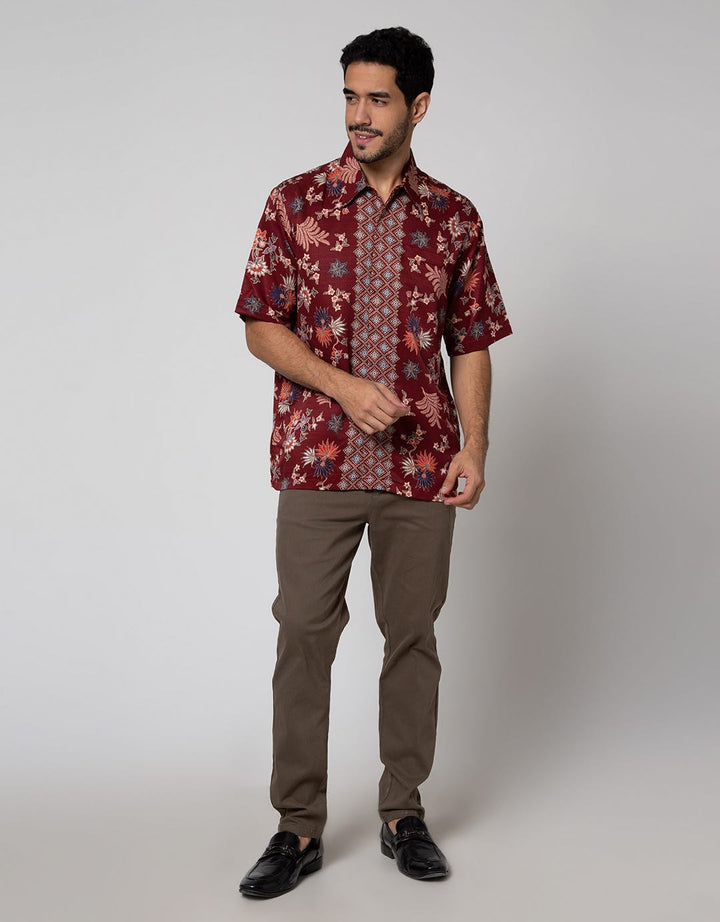 Arjuna Weda Hem Batik Jlamprang Padi Pria