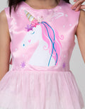 Kidz Too Midi Dress Sablon Unicorn Tile Tumpuk