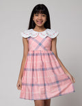 Sweet Miss Sleeveless Midi Dress Kerah Bordir Bahan Kotak