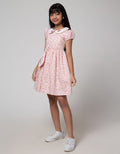 Sweet Miss Flower Collar Midi Dress Anak Perempuan