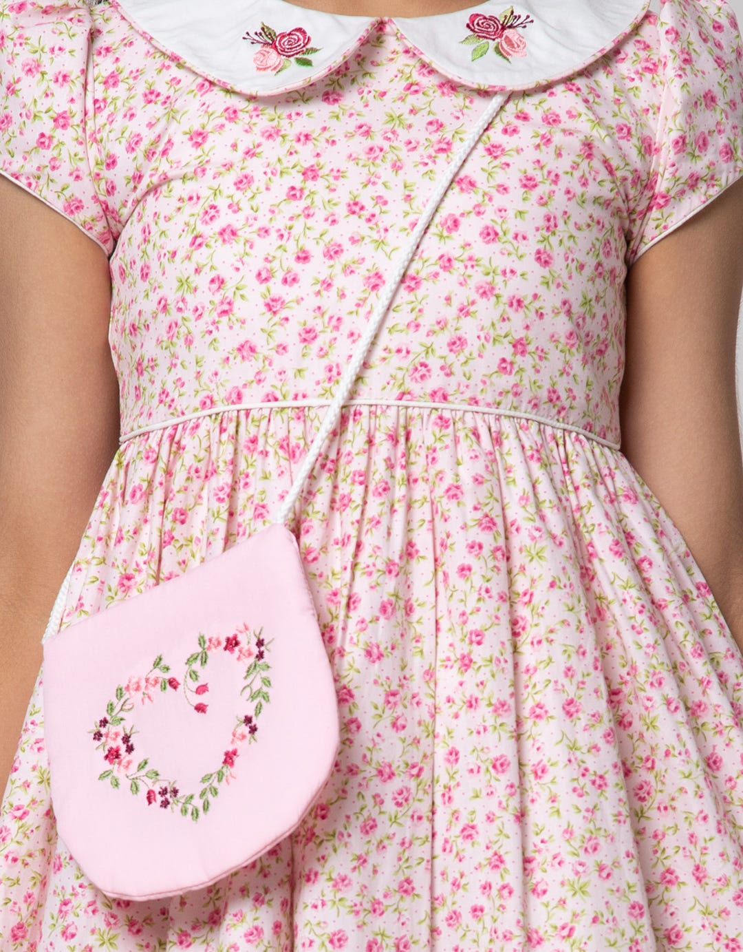 Sweet Miss Flower Collar Midi Dress Anak Perempuan