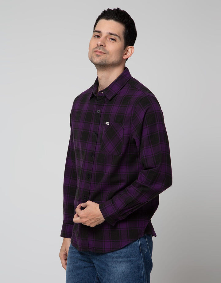 Nevada Long Sleeve Shirt Checked Flannel Print