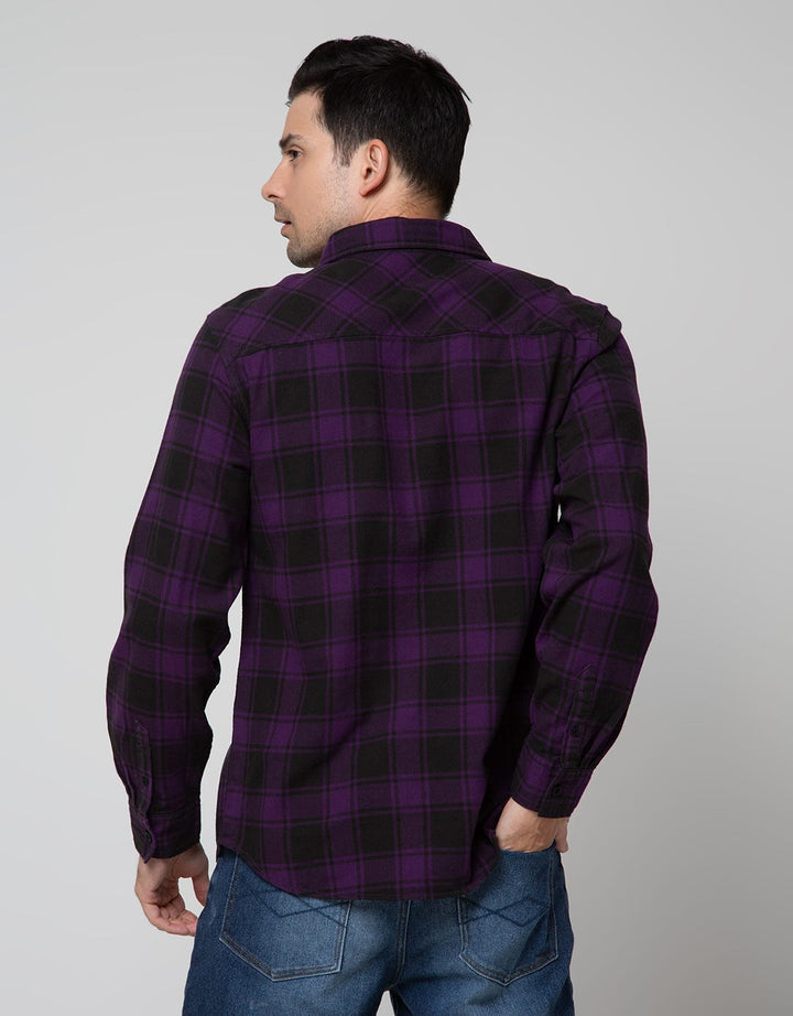 Nevada Long Sleeve Shirt Checked Flannel Print