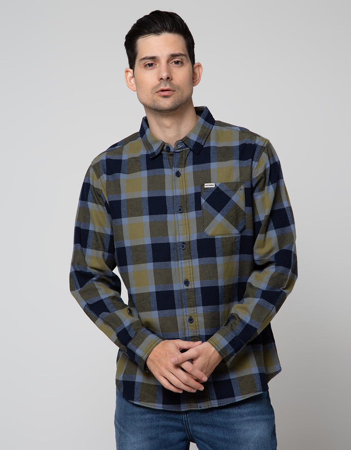 Nevada Long Sleeve Checked Flannel Shirt