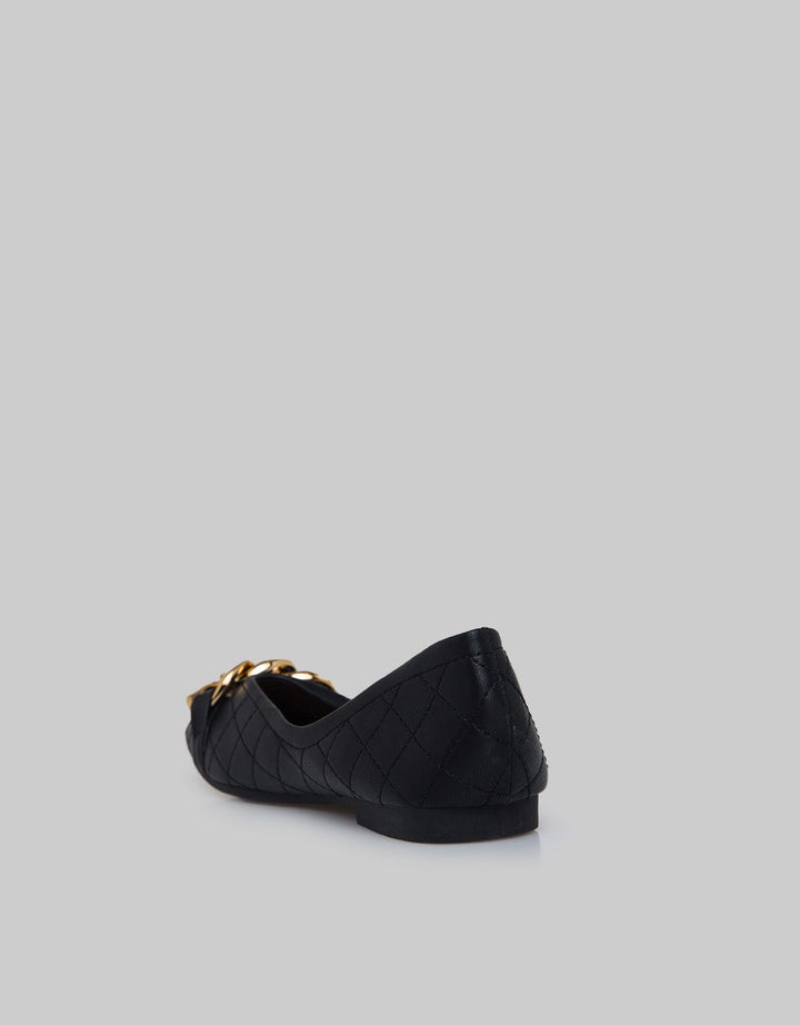 Details Stitches Ballerina Flat Shoes Wanita