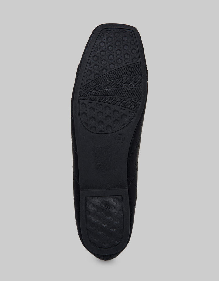 Details Stitches Ballerina Flat Shoes Wanita