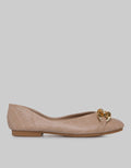 Details Stitches Ballerina Flat Shoes Wanita