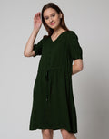 Connexion Natal Rayon Midi Dress Wanita