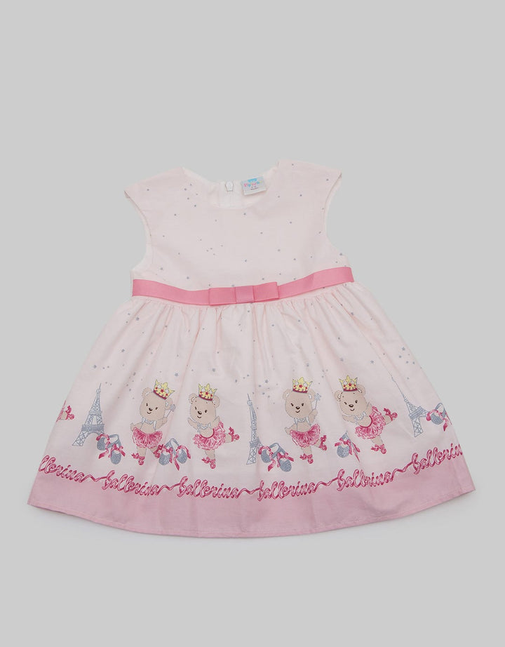 Pipiniko Short Sleeve Midi Dress Print Bordir Ballerina