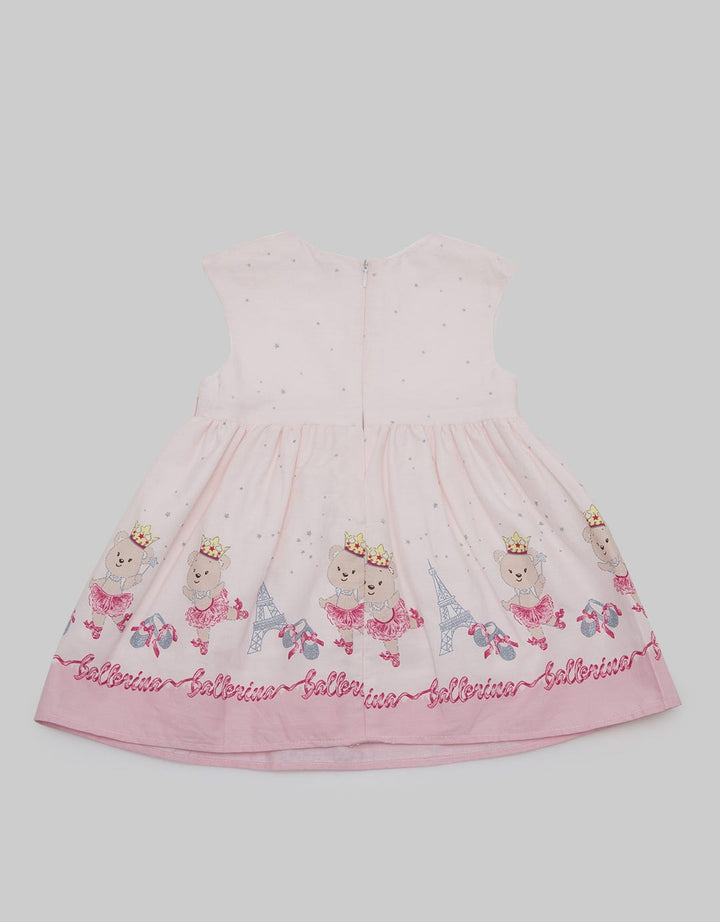 Pipiniko Short Sleeve Midi Dress Print Bordir Ballerina