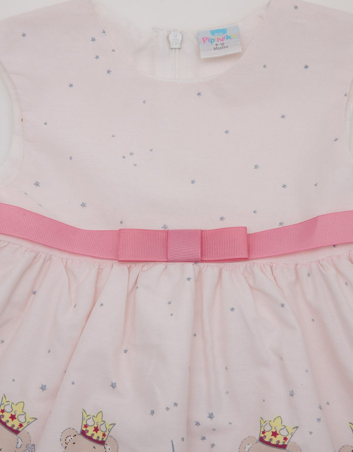 Pipiniko Short Sleeve Midi Dress Print Bordir Ballerina