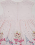 Pipiniko Short Sleeve Midi Dress Print Bordir Ballerina