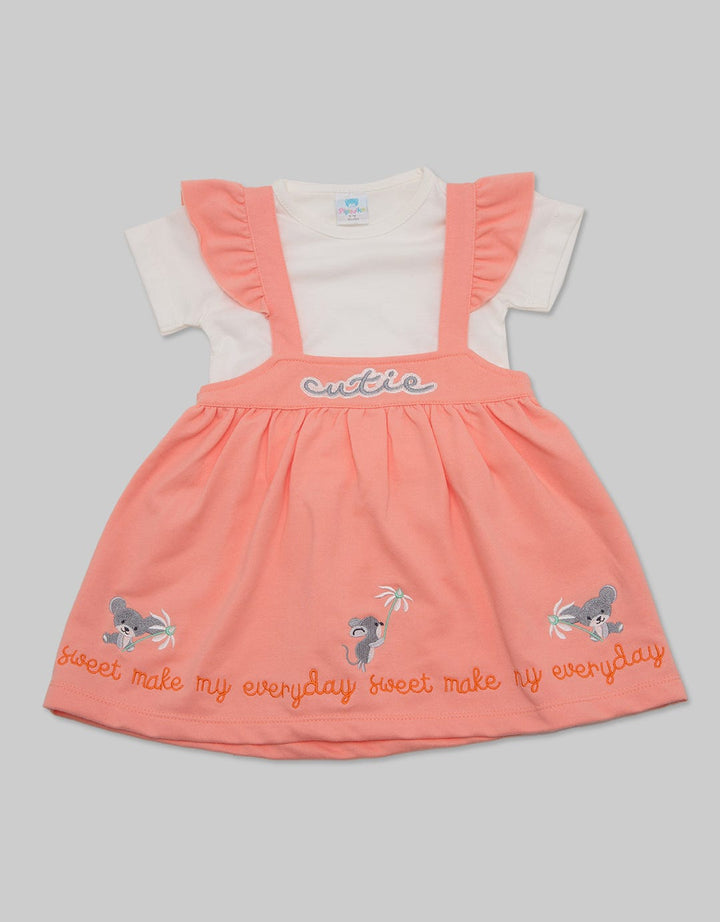 Pipiniko Short Sleeve Midi Dress Newborn Overall Sweet Cutie