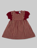 Pipiniko Check Ruffle Midi Dress Anak Perempuan