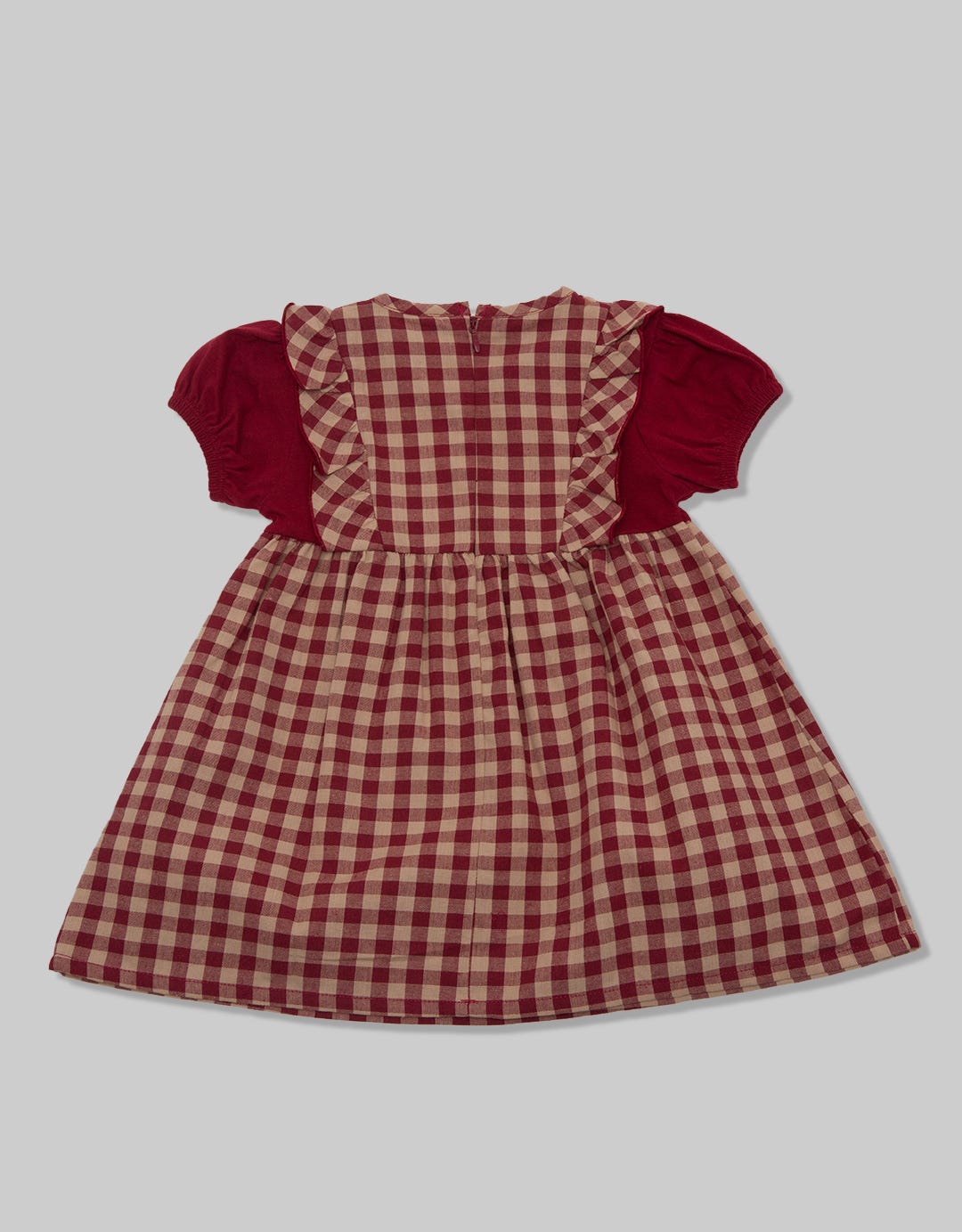Pipiniko Check Ruffle Midi Dress Anak Perempuan