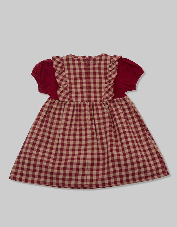 Pipiniko Check Ruffle Midi Dress Anak Perempuan