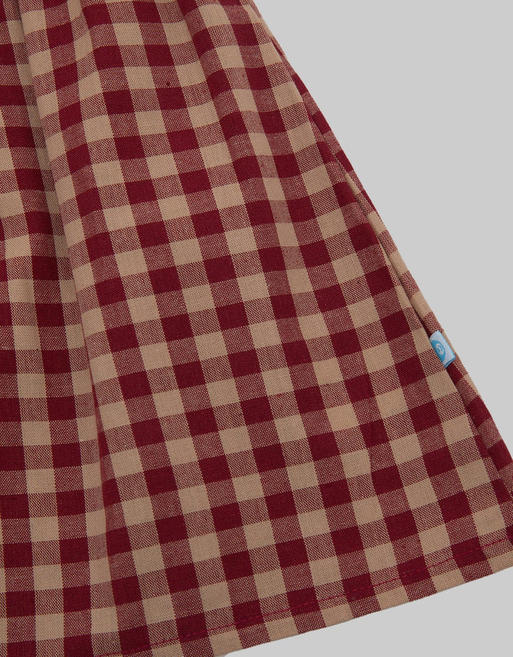 Pipiniko Check Ruffle Midi Dress Anak Perempuan