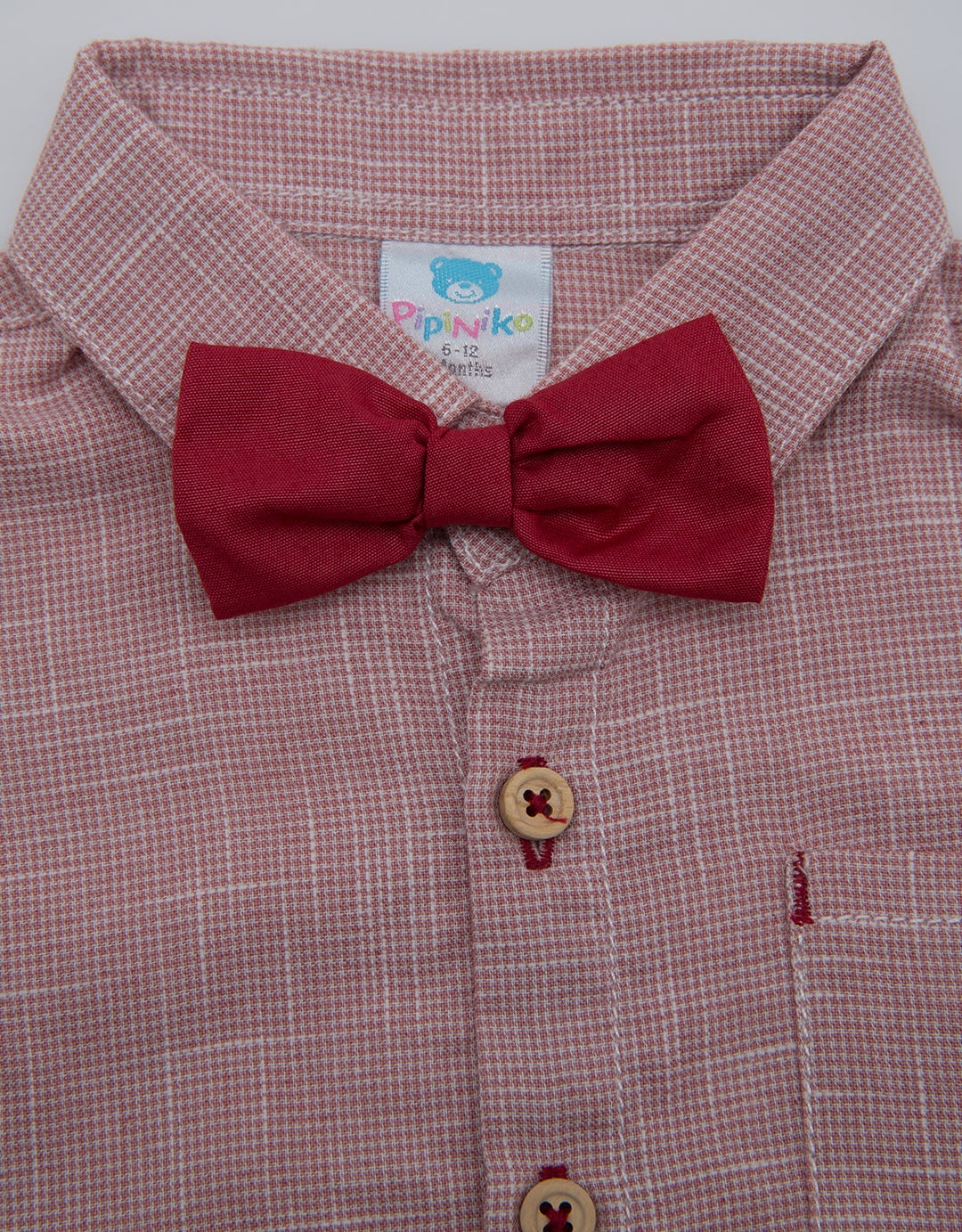 Pipiniko Shirt Red With Dasi