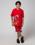 Aero Trio Dino Print Kaos Anak Laki-Laki