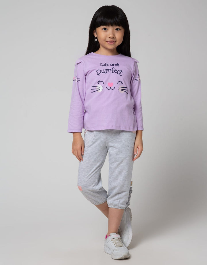 Little M Giraffe Girls Crop Pants
