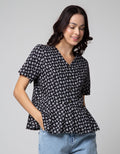 Connexion Print Flower Blouse for Women