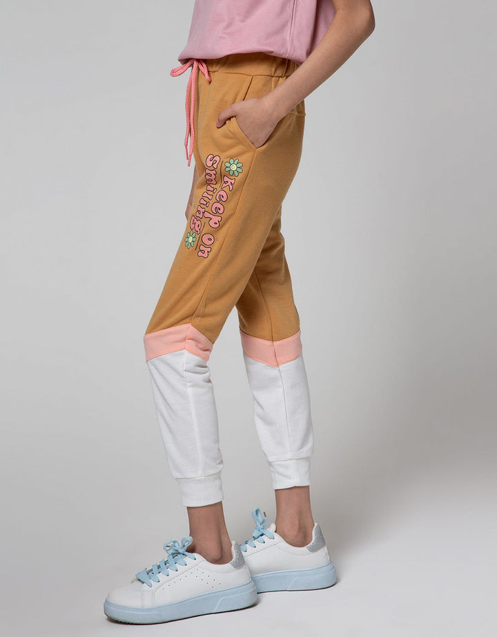 Aero Daisy Print Celana Jogger Anak Perempuan