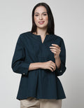 St. Yves Short Sleeve Blouse Bahan Katun Easycare